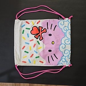 Tokidoki Hello Kitty canvas drawstring backpack